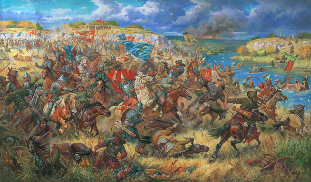 Князь Данило Острозький у битві на Синіх водах
